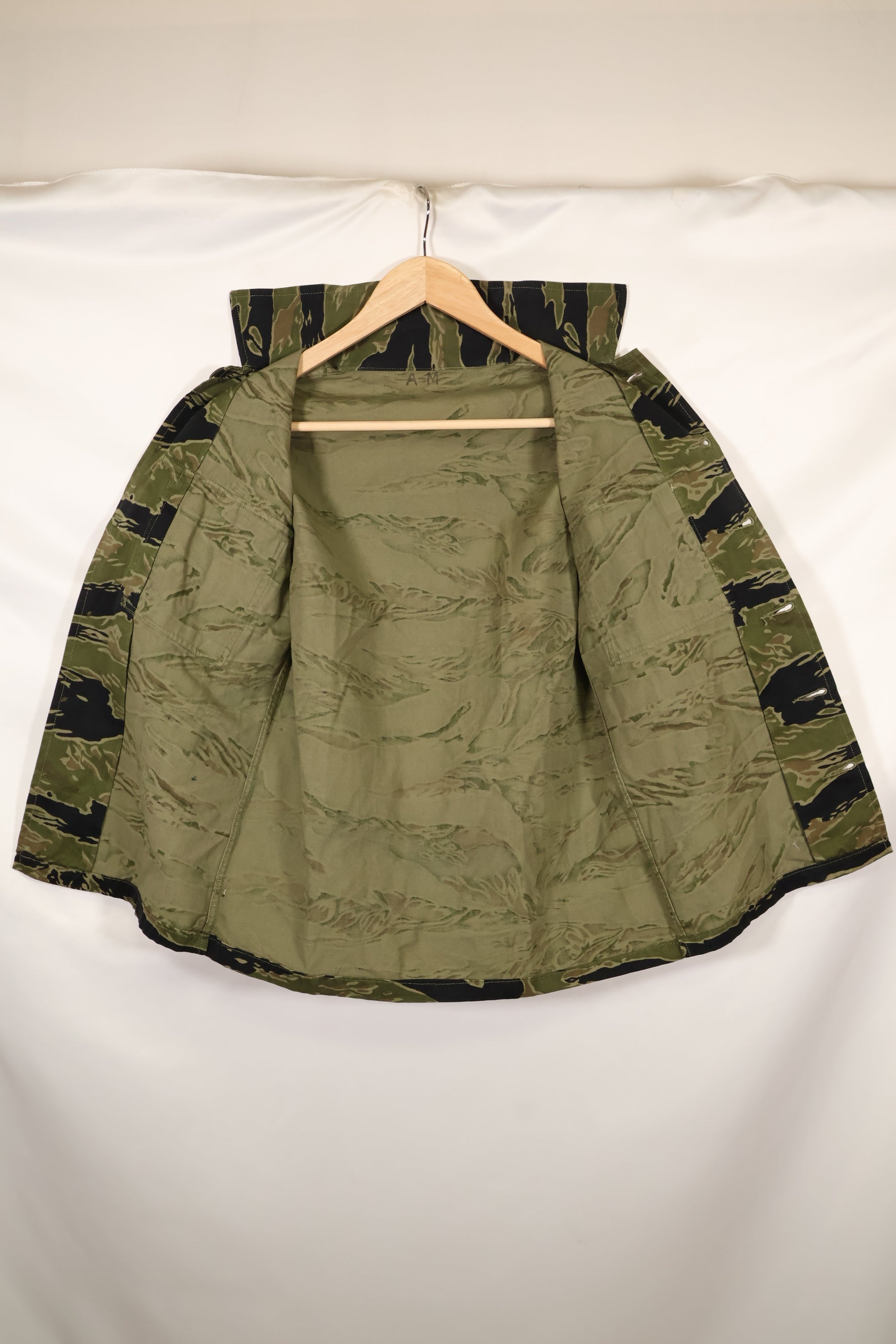 実物　A-M　タイガーストライプ　シャツ　ゴールドタイガー派生パターン　ほぼ未使用品