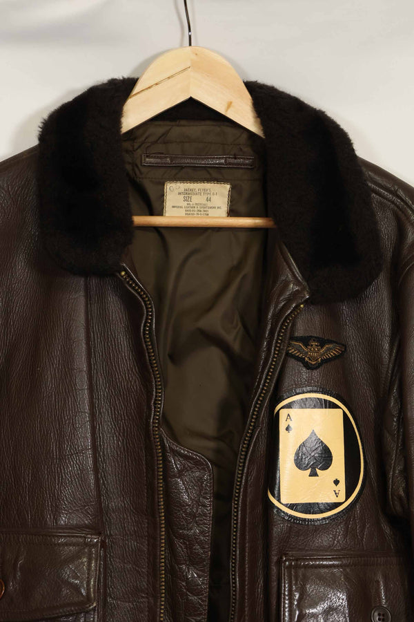 1976 Contract US Navy G-1 Flight Jacket with missing label and patch size 44 used