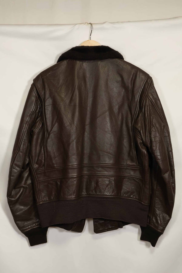 1976年契約　アメリカ海軍　G-1　フライトジャケット　ラベル欠損　パッチ付き　サイズ 44 中古品