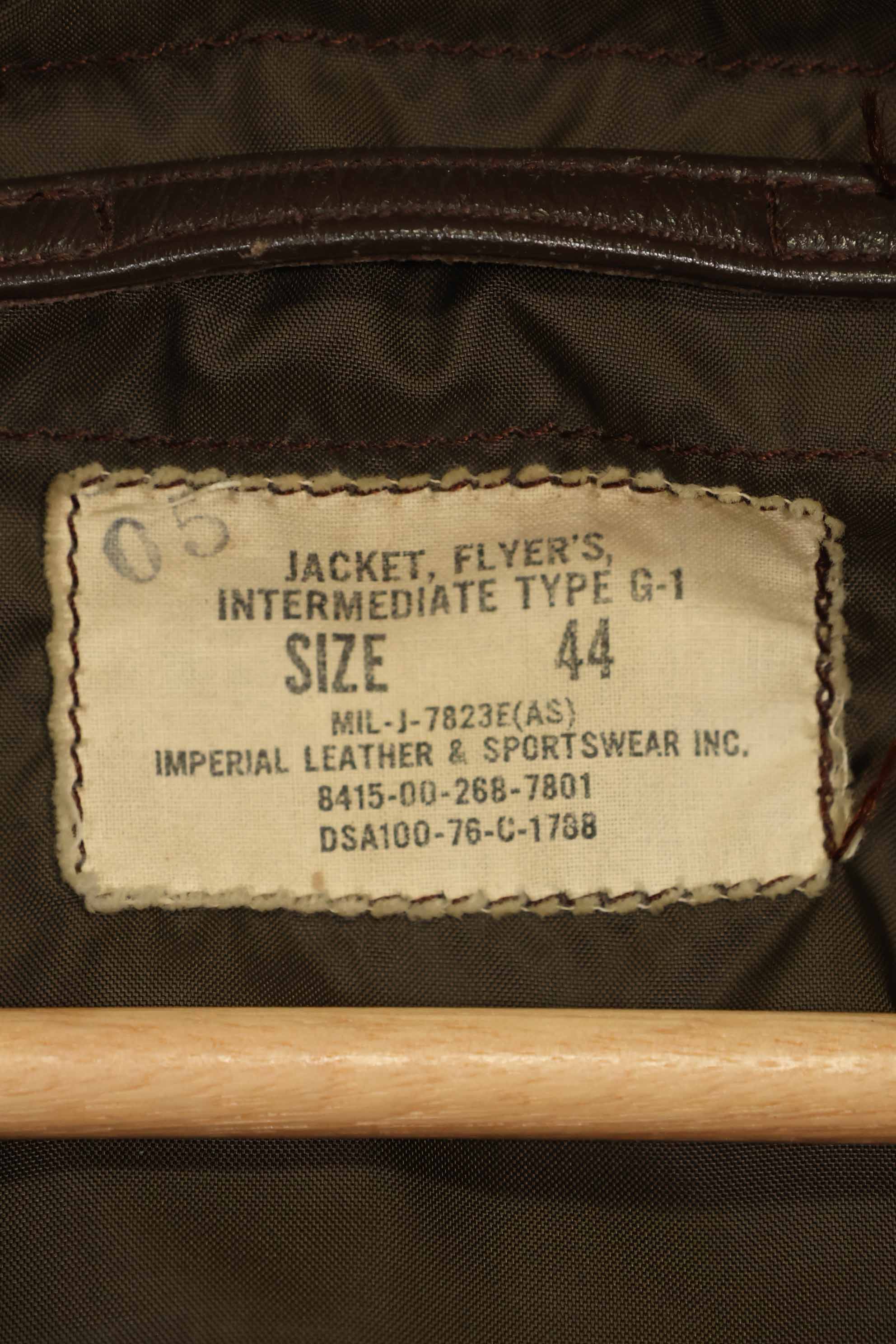 1976 Contract US Navy G-1 Flight Jacket with missing label and patch size 44 used
