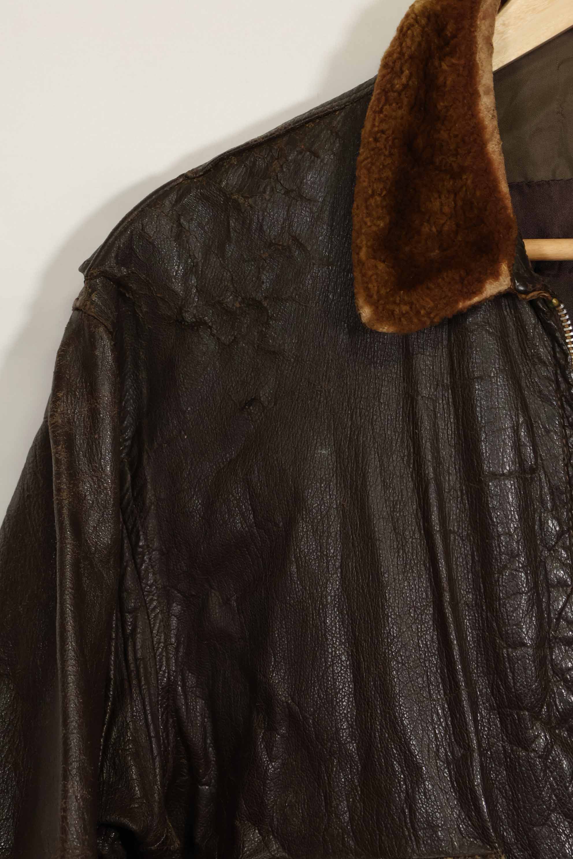 二手美国海军G-1飞行夹克，产于20世纪50-60年代