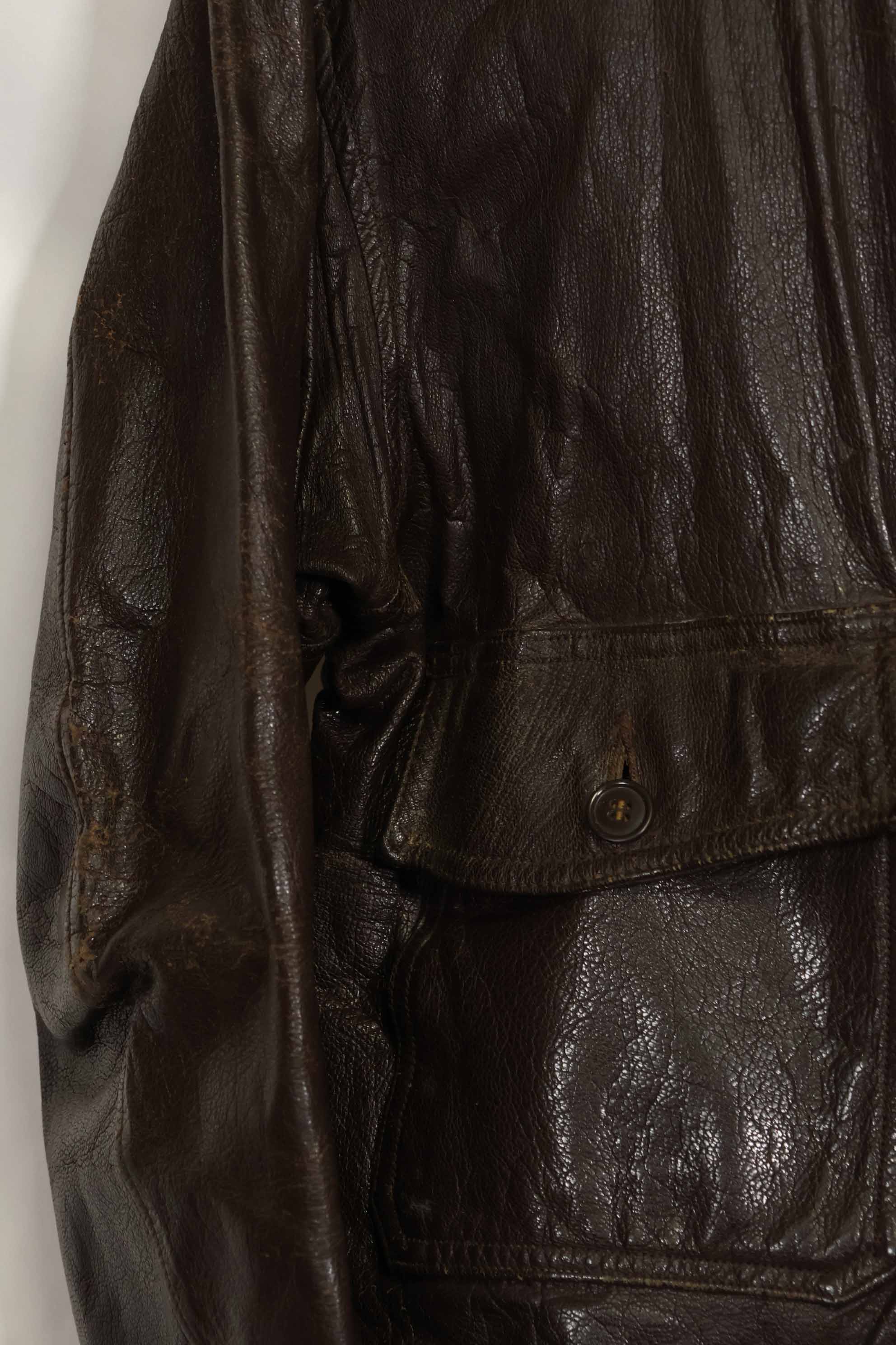 二手美国海军G-1飞行夹克，产于20世纪50-60年代