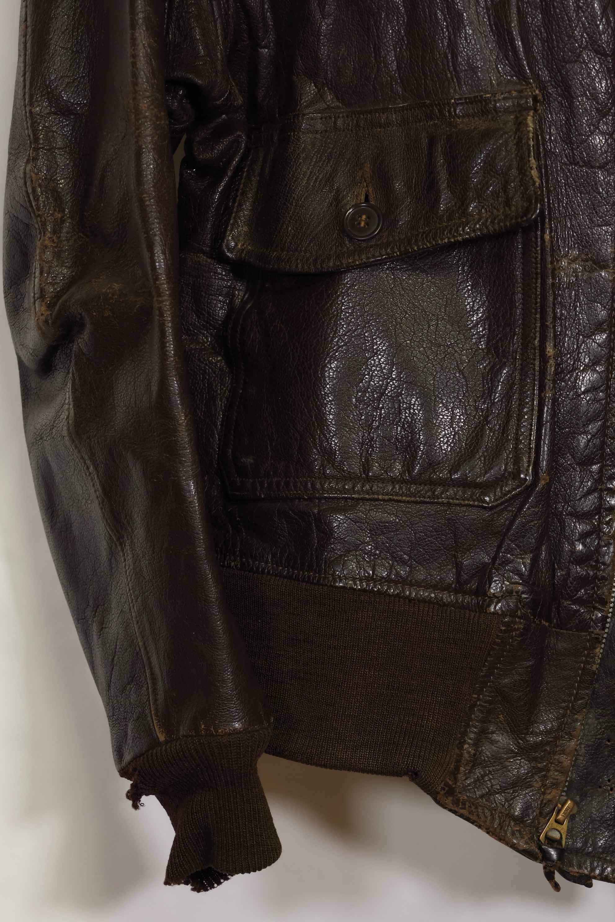 二手美国海军G-1飞行夹克，产于20世纪50-60年代