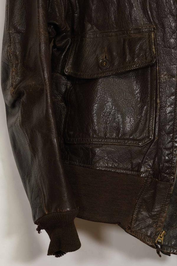 二手美国海军G-1飞行夹克，产于20世纪50-60年代