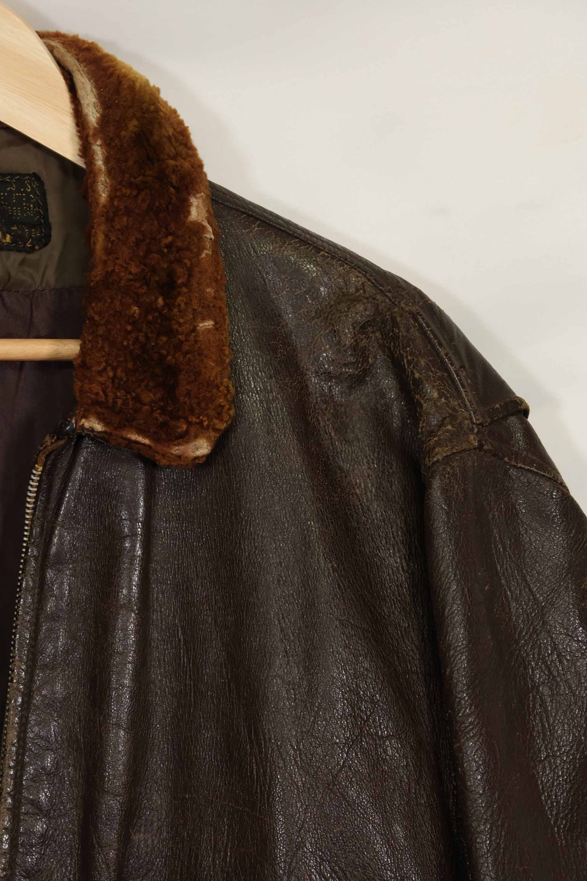 二手美国海军G-1飞行夹克，产于20世纪50-60年代