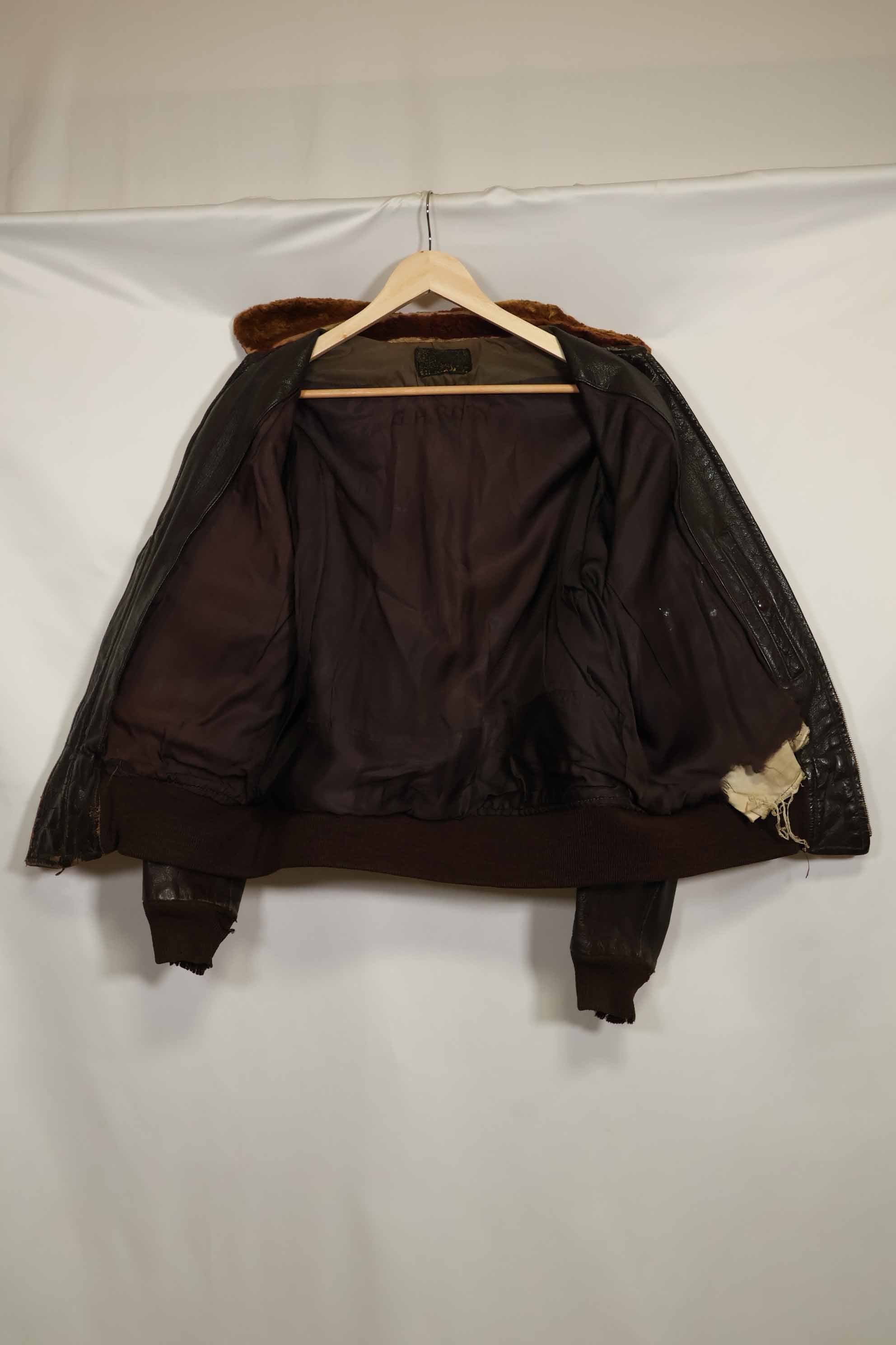 二手美国海军G-1飞行夹克，产于20世纪50-60年代