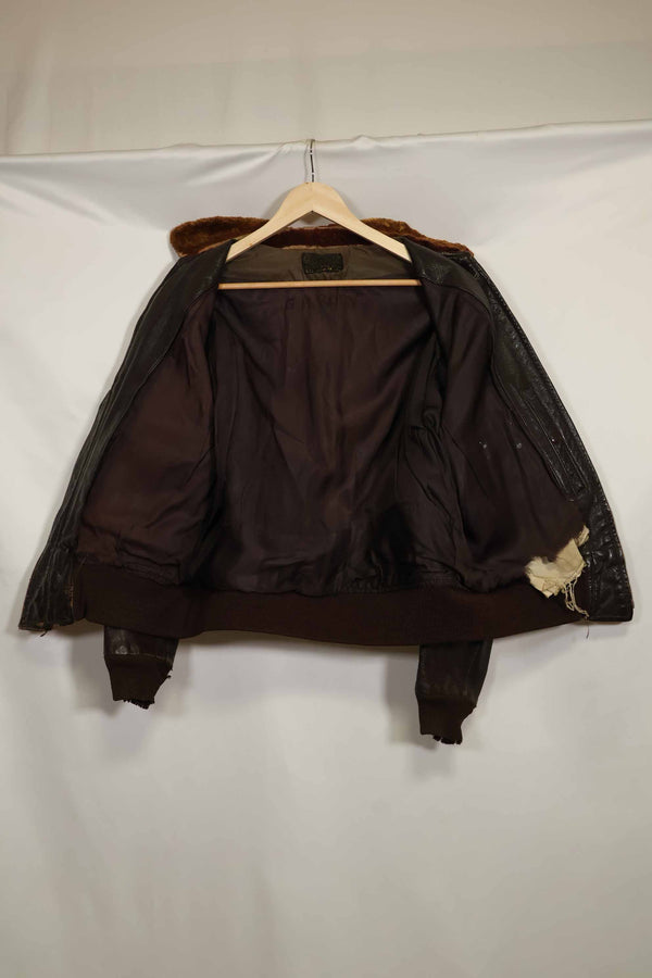 二手美国海军G-1飞行夹克，产于20世纪50-60年代