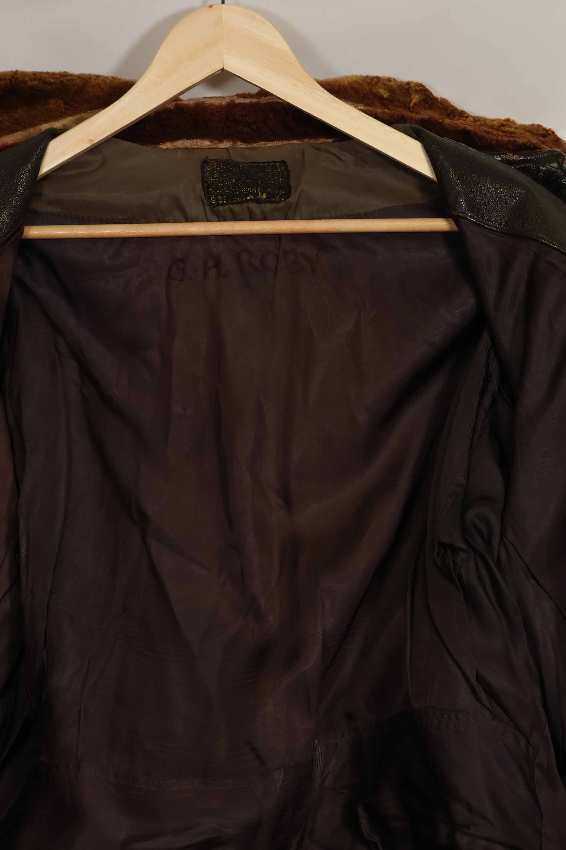 二手美国海军G-1飞行夹克，产于20世纪50-60年代