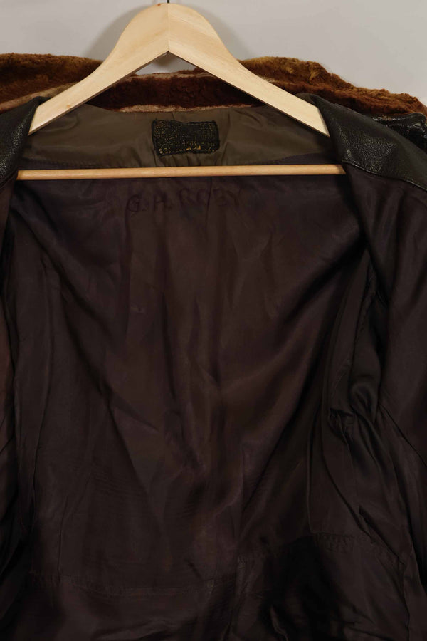 二手美国海军G-1飞行夹克，产于20世纪50-60年代