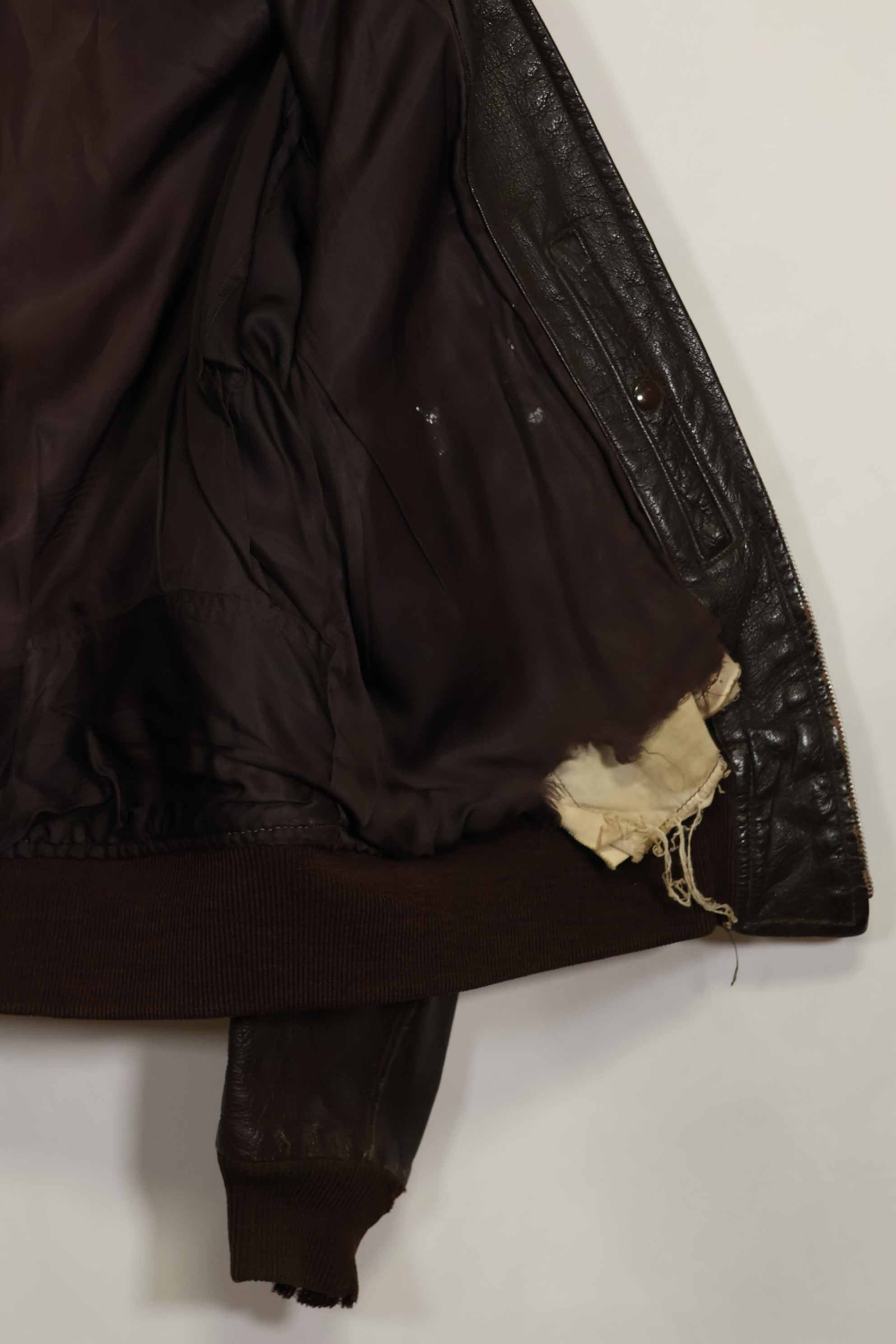 二手美国海军G-1飞行夹克，产于20世纪50-60年代