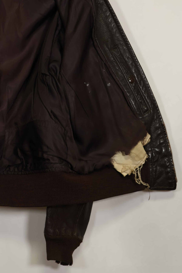 二手美国海军G-1飞行夹克，产于20世纪50-60年代