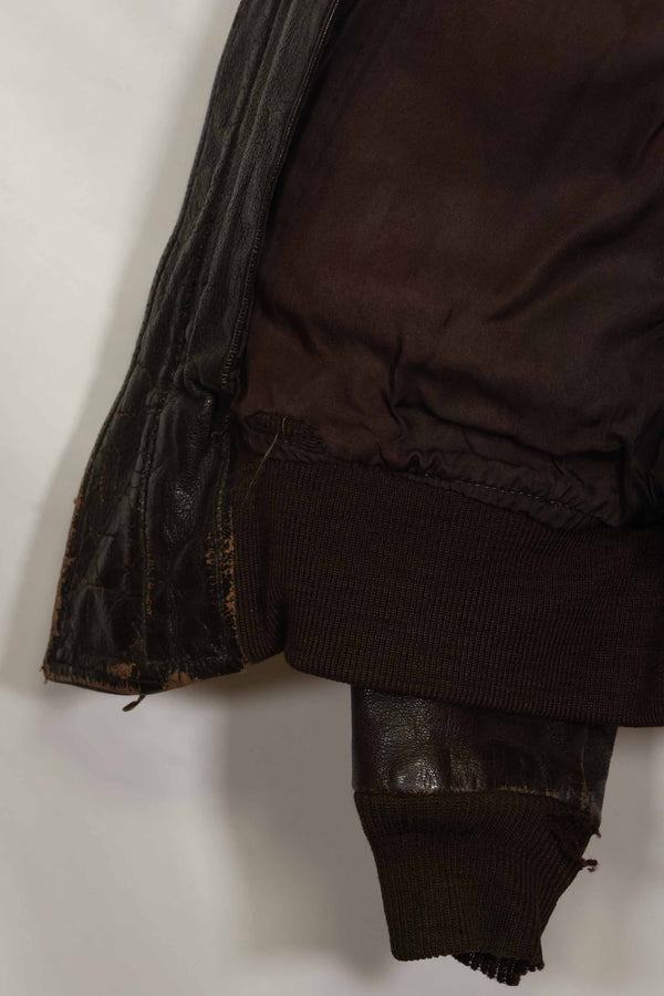 二手美国海军G-1飞行夹克，产于20世纪50-60年代