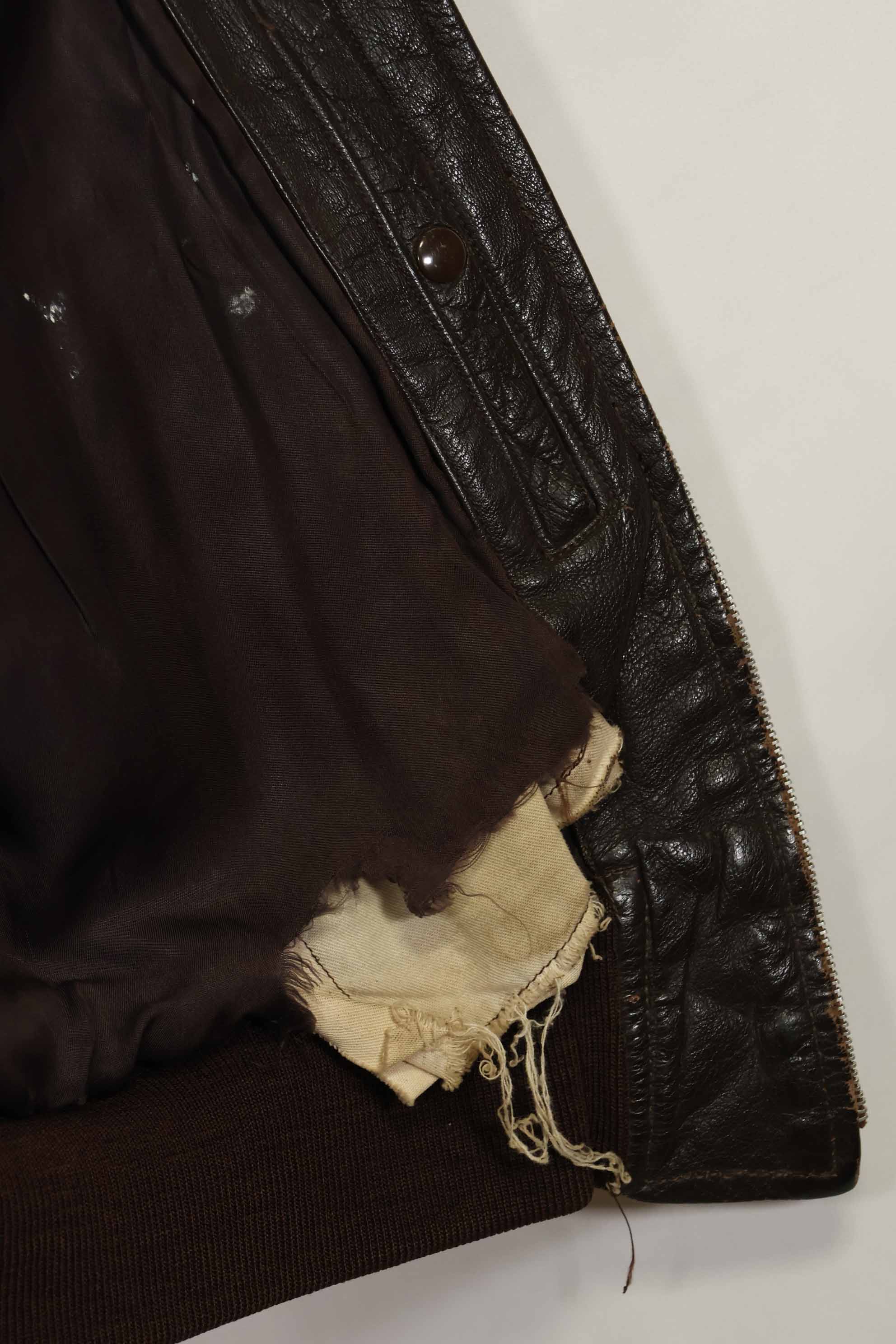 二手美国海军G-1飞行夹克，产于20世纪50-60年代