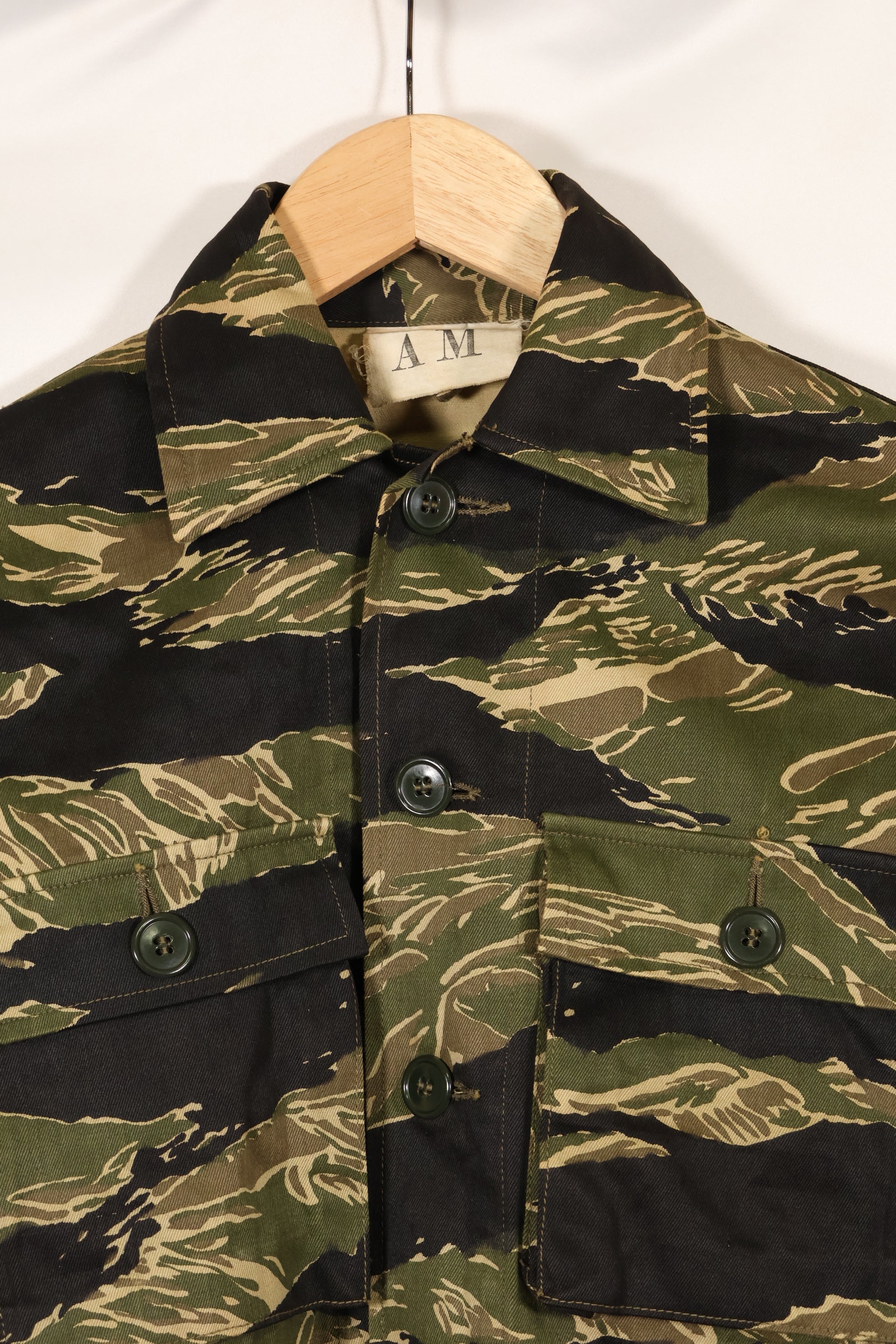 1960年代　デッドストック　A-M　沖縄タイガー　タイガーストライプ　シャツ　Asian Cut