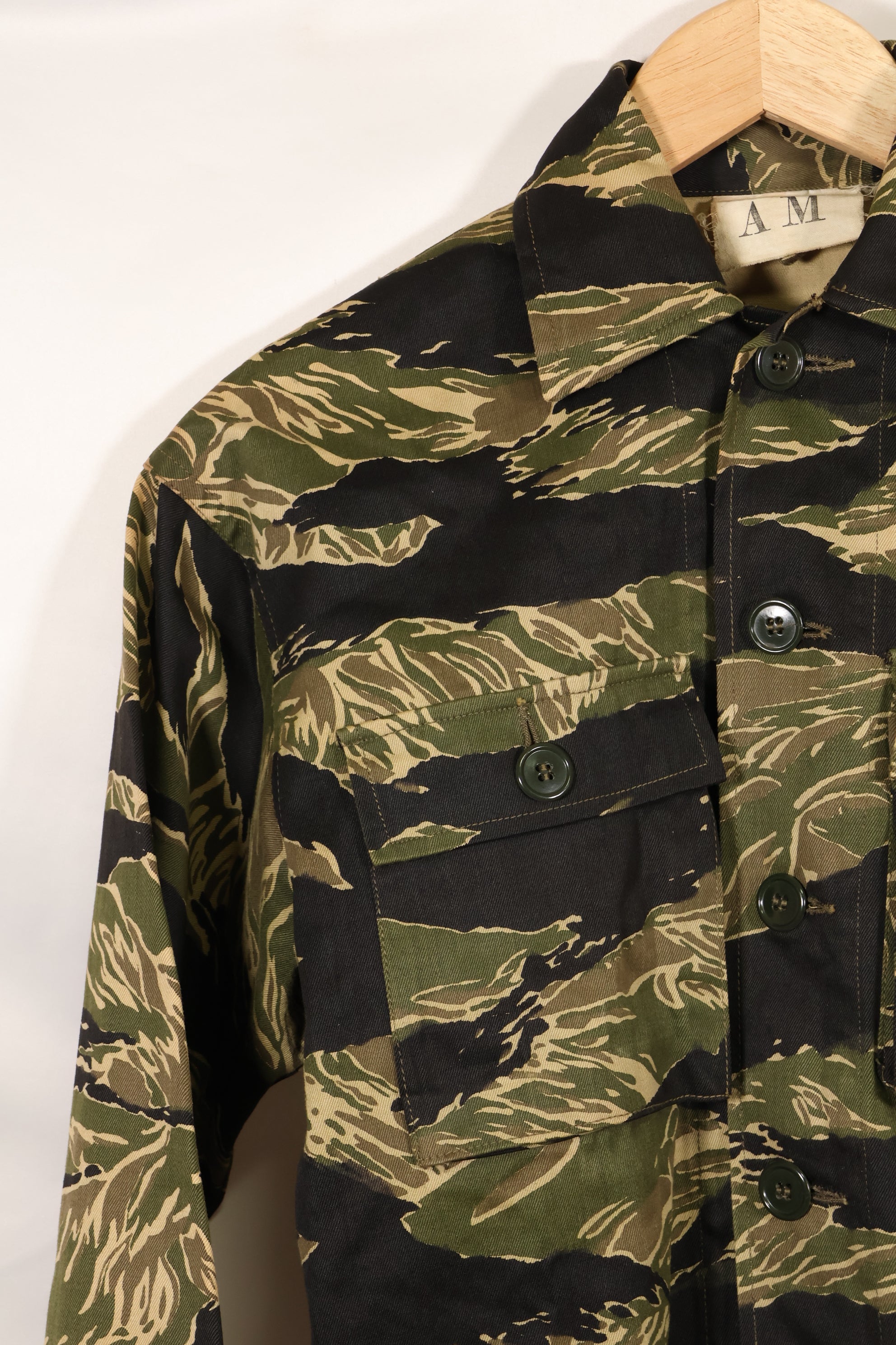 1960年代　デッドストック　A-M　沖縄タイガー　タイガーストライプ　シャツ　Asian Cut