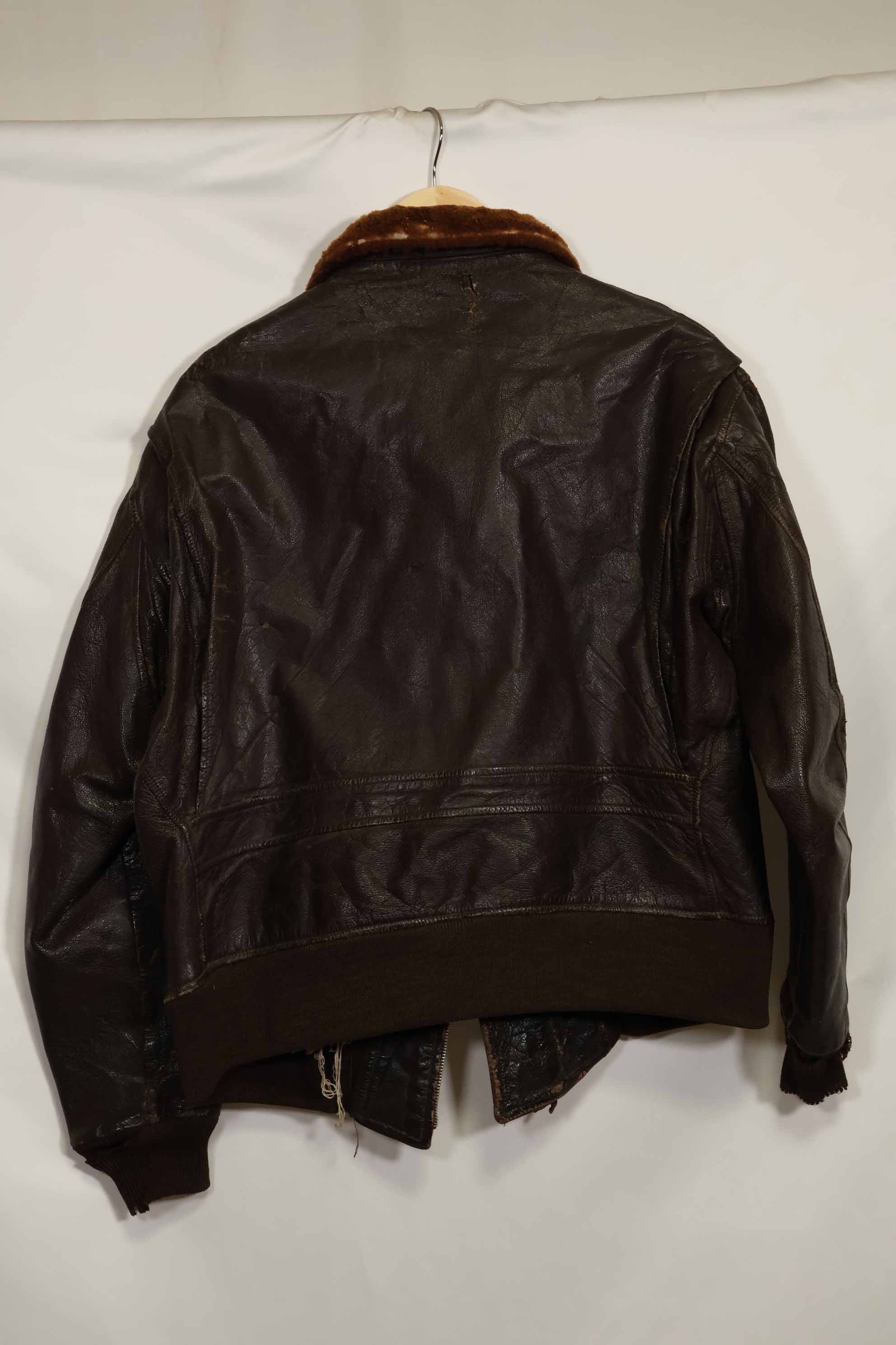 二手美国海军G-1飞行夹克，产于20世纪50-60年代