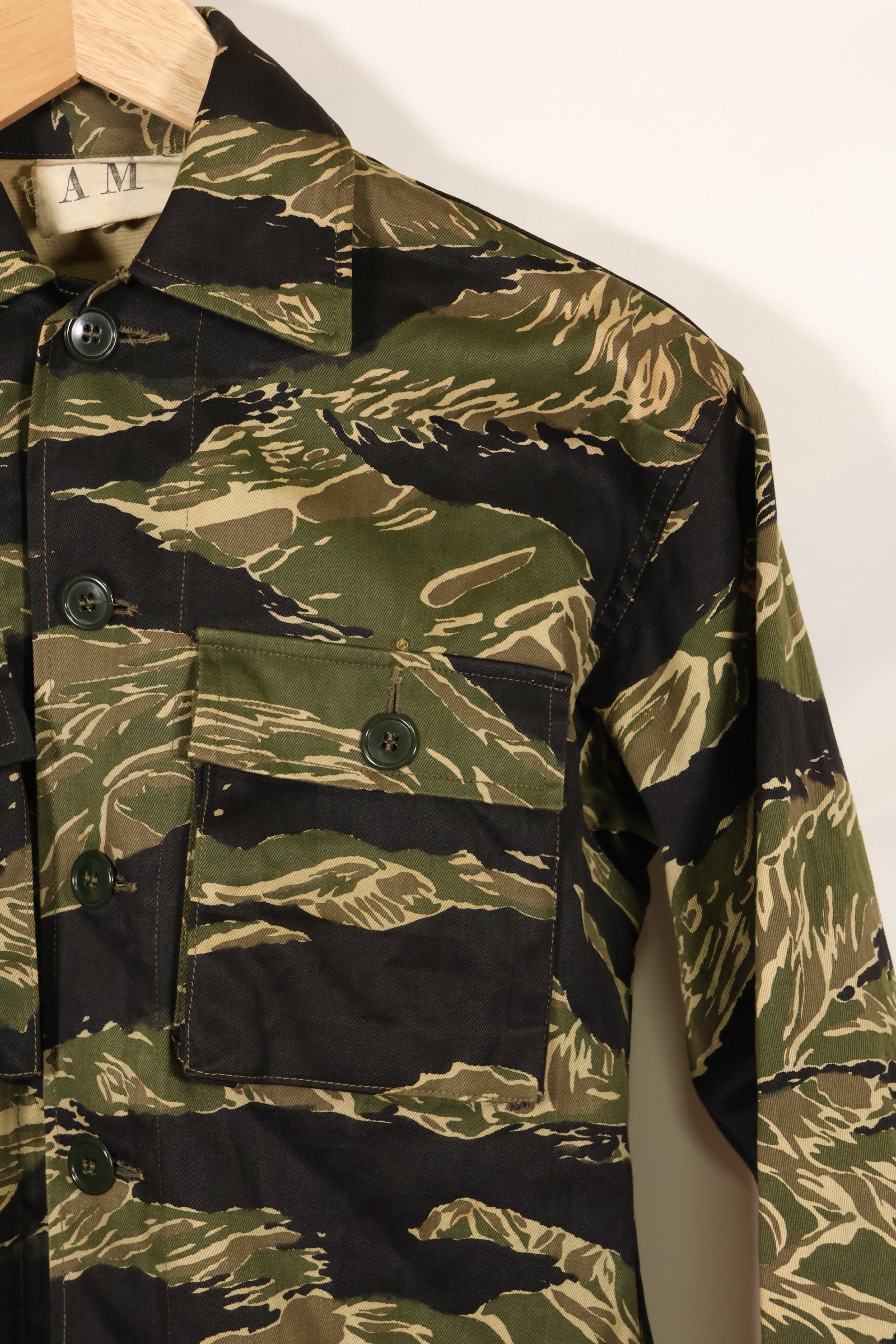 1960年代　デッドストック　A-M　沖縄タイガー　タイガーストライプ　シャツ　Asian Cut