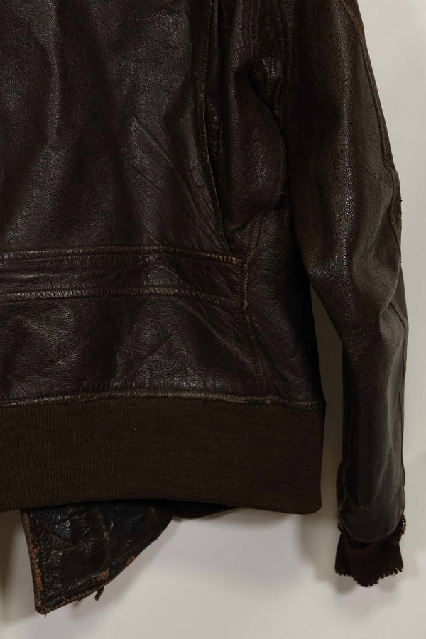 二手美国海军G-1飞行夹克，产于20世纪50-60年代