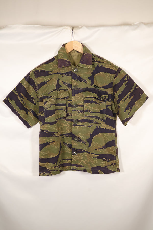 実物　A-M　タイガーストライプ　シャツ　半袖カスタム　ゴールドタイガー派生パターン　中古品　