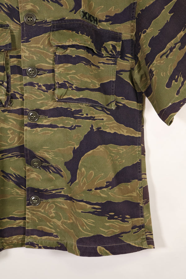 実物　A-M　タイガーストライプ　シャツ　半袖カスタム　ゴールドタイガー派生パターン　中古品　