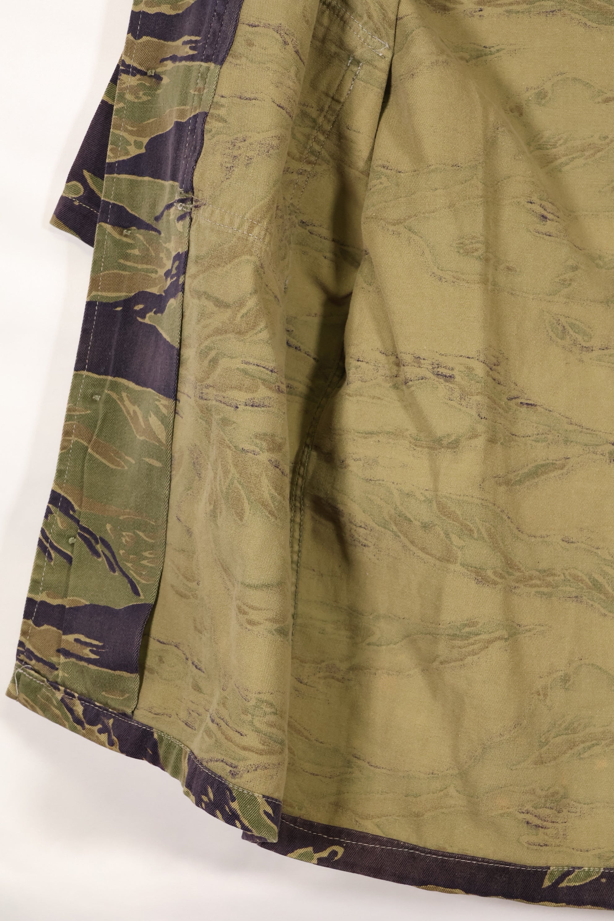 実物　A-M　タイガーストライプ　シャツ　半袖カスタム　ゴールドタイガー派生パターン　中古品　