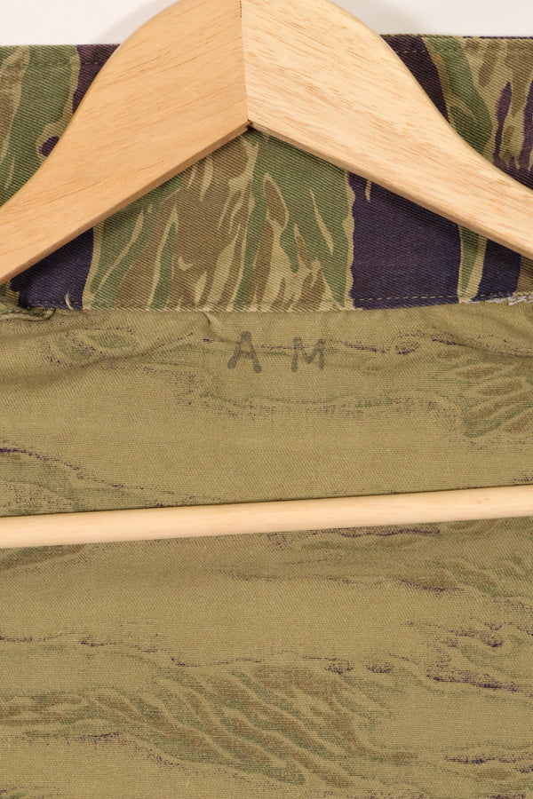 実物　A-M　タイガーストライプ　シャツ　半袖カスタム　ゴールドタイガー派生パターン　中古品　