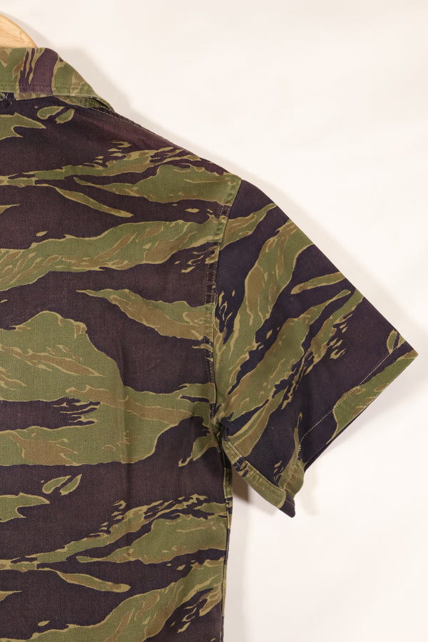 実物　A-M　タイガーストライプ　シャツ　半袖カスタム　ゴールドタイガー派生パターン　中古品　