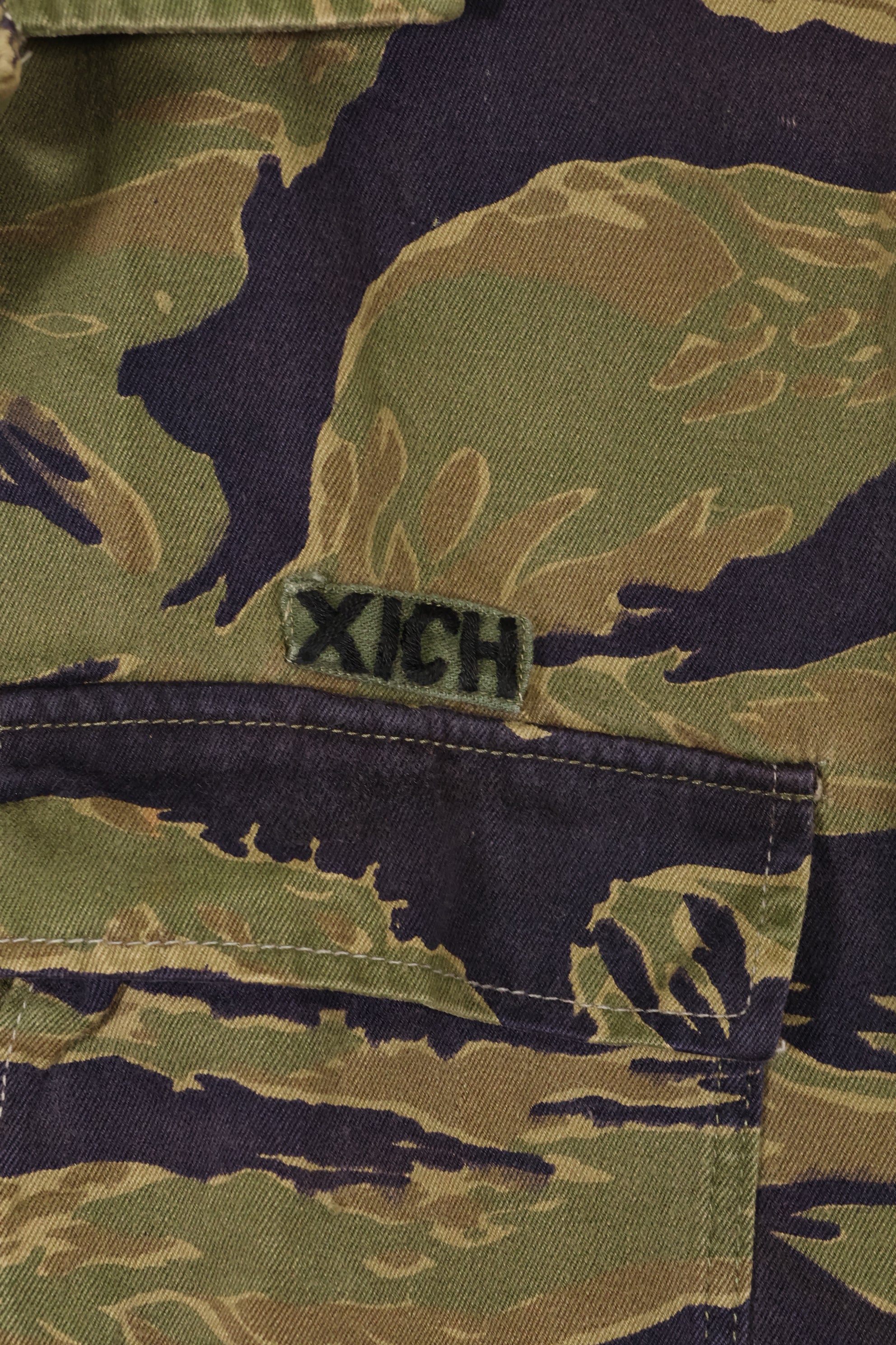 実物　A-M　タイガーストライプ　シャツ　半袖カスタム　ゴールドタイガー派生パターン　中古品　