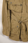 1940s estimated 38 M1942 Airborne jump jacket with button corrosion, good condition, used.