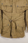 1940s estimated 38 M1942 Airborne jump jacket with button corrosion, good condition, used.