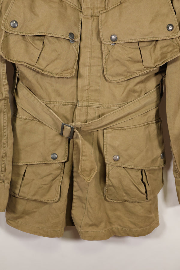 1940s estimated 38 M1942 Airborne jump jacket with button corrosion, good condition, used.