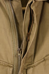 1940s estimated 38 M1942 Airborne jump jacket with button corrosion, good condition, used.