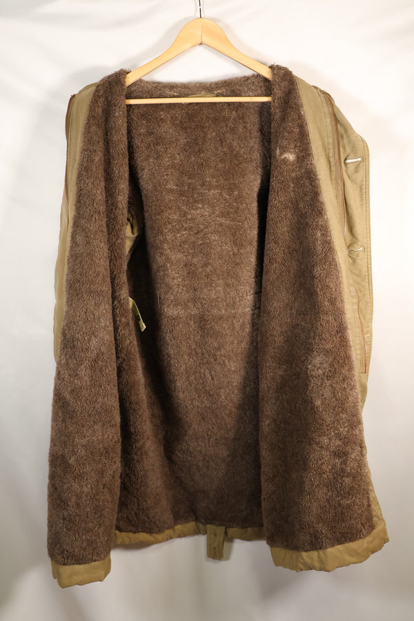 1940 年代二战美国海军 N-1 号甲板外套，褪色，无钢印，使用过。