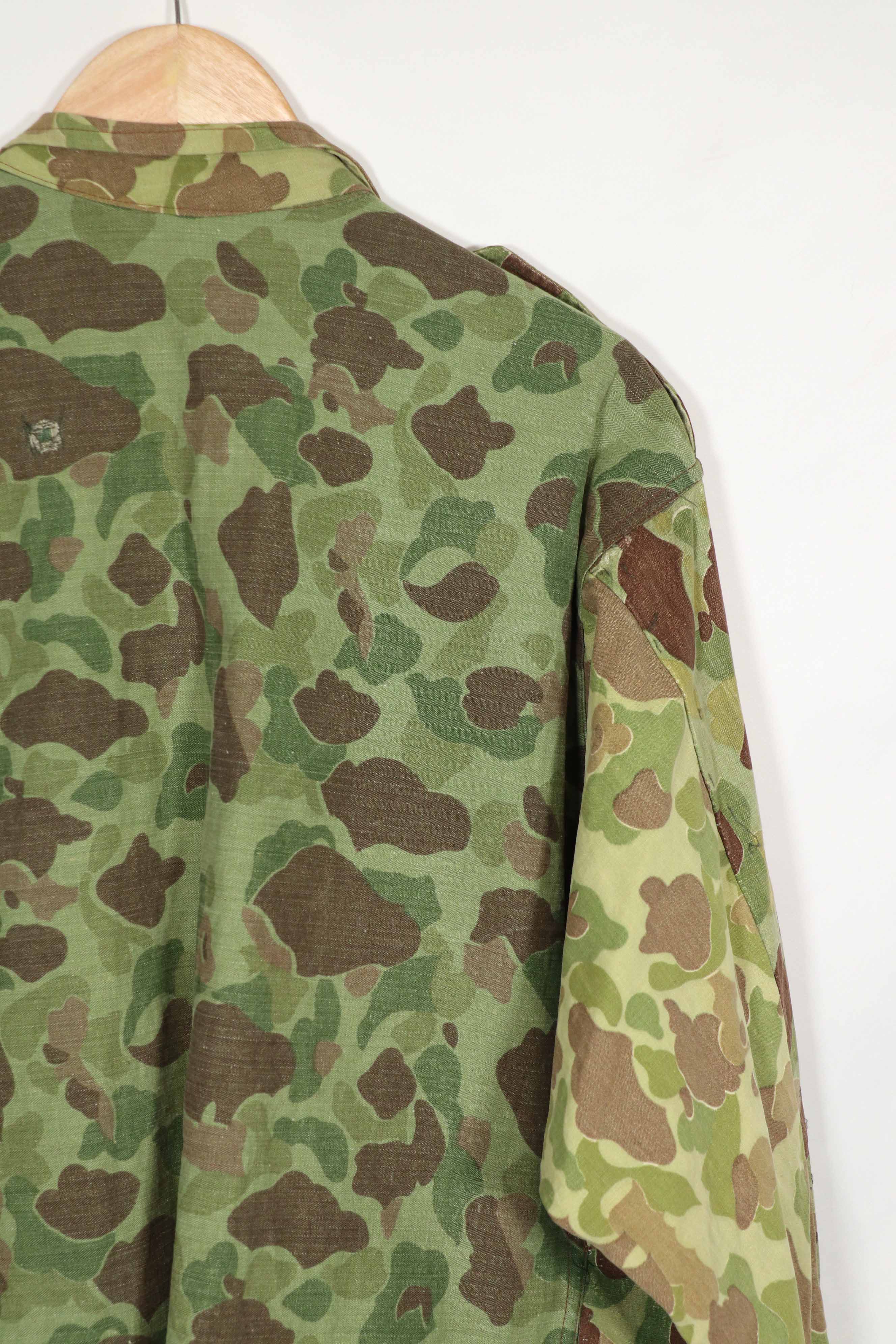 実物生地　フロッグスキン迷彩　フランス軍空挺ジャケット　再現品　ダックハンター　中古品