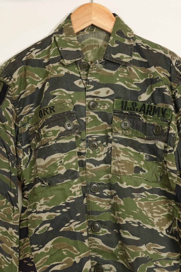 1960年代　タイガーストライプ　シャツ　CIDGパターン　初付けパッチ付き　中古品