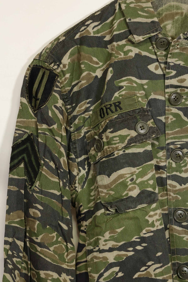 1960年代　タイガーストライプ　シャツ　CIDGパターン　初付けパッチ付き　中古品