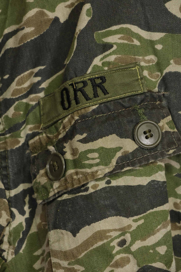 1960年代　タイガーストライプ　シャツ　CIDGパターン　初付けパッチ付き　中古品