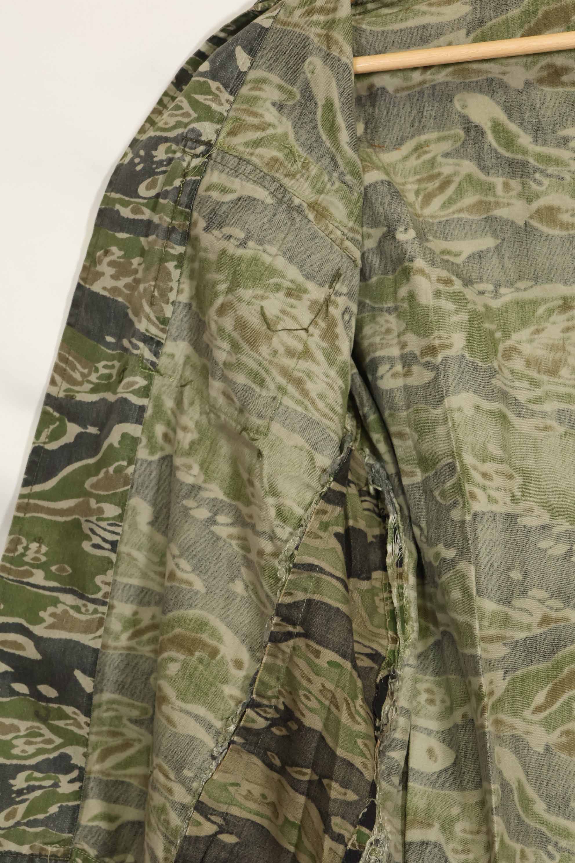 1960年代　タイガーストライプ　シャツ　CIDGパターン　初付けパッチ付き　中古品