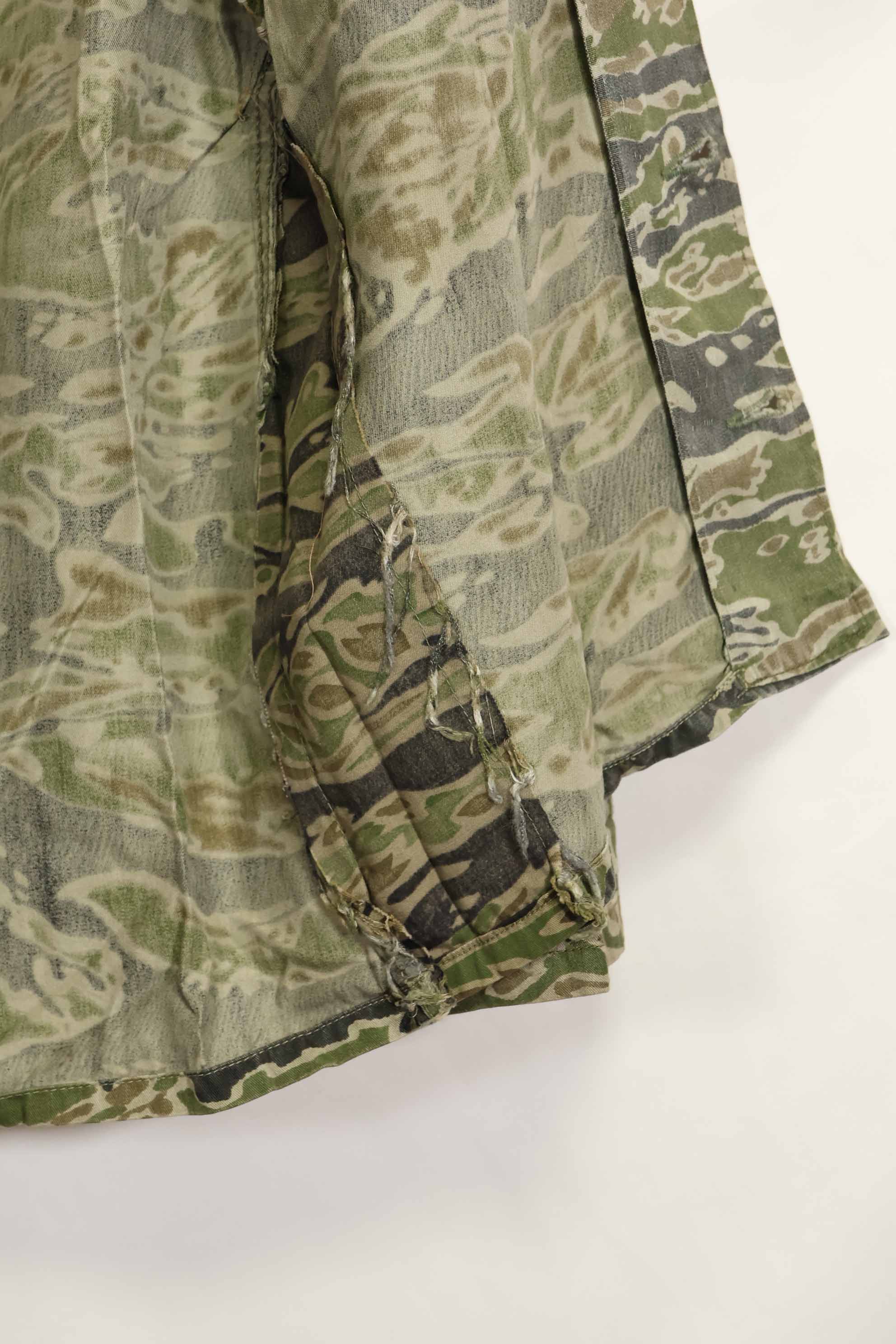 1960年代　タイガーストライプ　シャツ　CIDGパターン　初付けパッチ付き　中古品