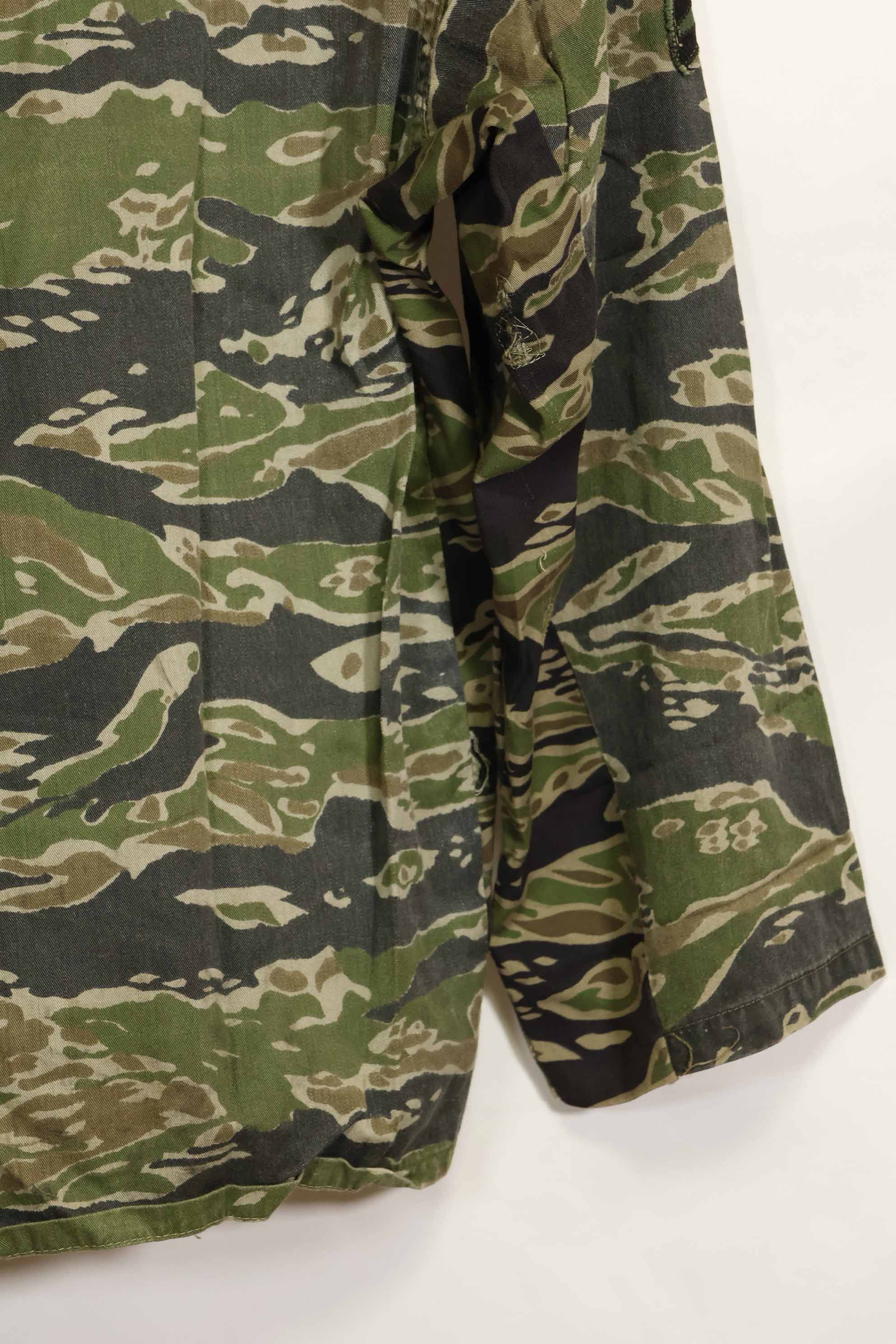 1960年代　タイガーストライプ　シャツ　CIDGパターン　初付けパッチ付き　中古品