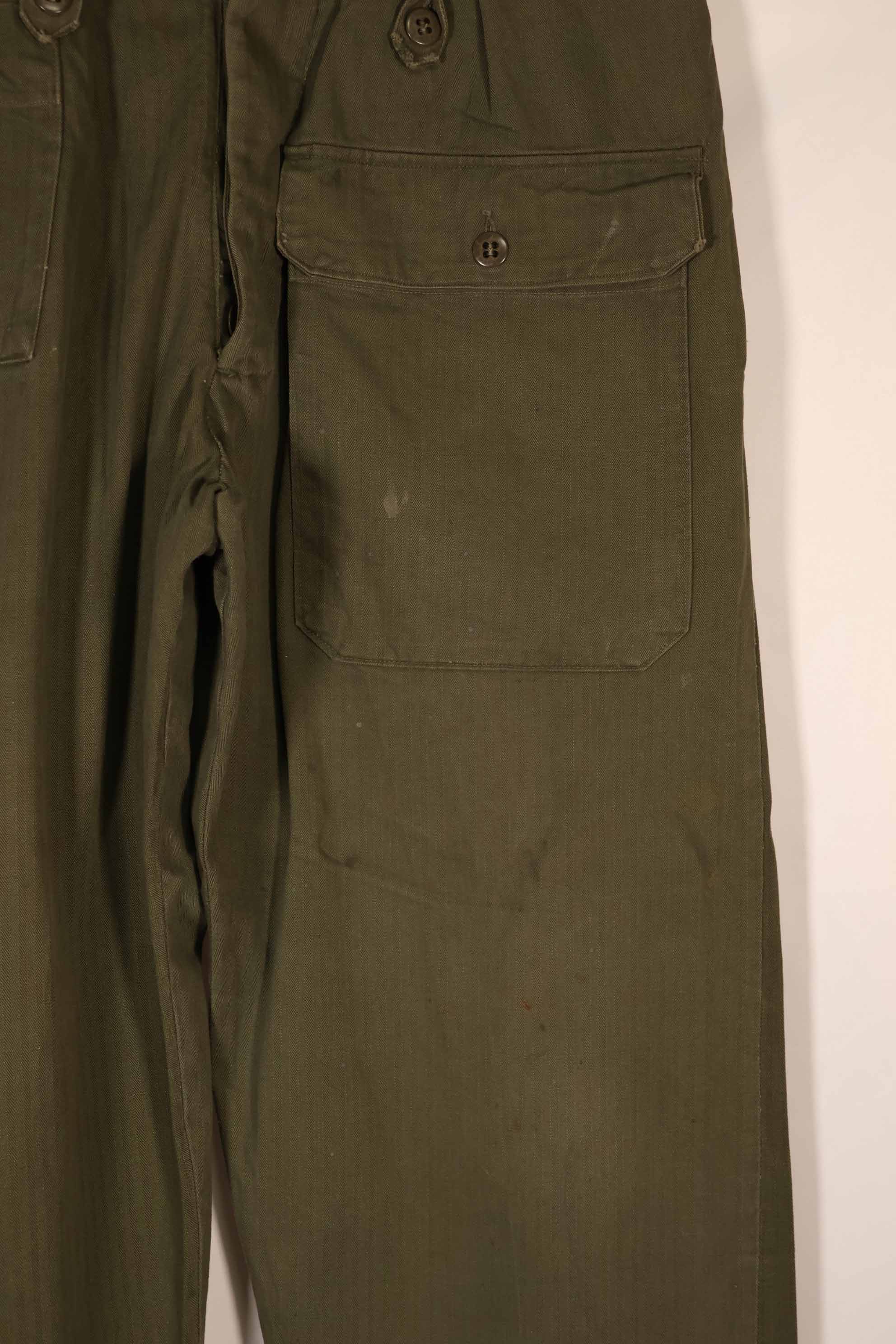 実物　WWII アメリカ製　イギリス軍　HBT　ジャングルトラウザーズ　中古品