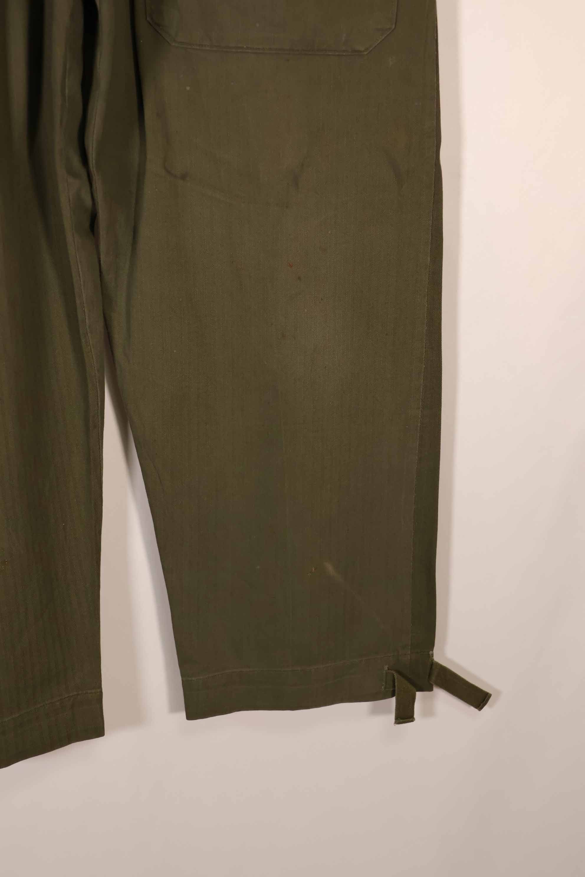 実物　WWII アメリカ製　イギリス軍　HBT　ジャングルトラウザーズ　中古品