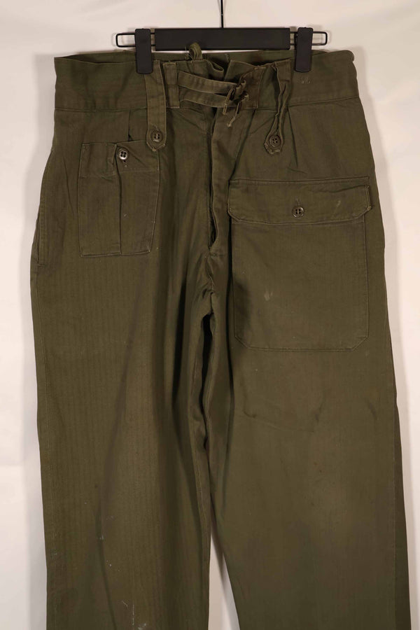 実物　WWII アメリカ製　イギリス軍　HBT　ジャングルトラウザーズ　中古品