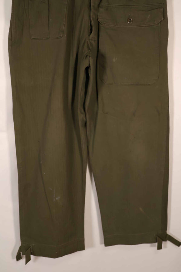 実物　WWII アメリカ製　イギリス軍　HBT　ジャングルトラウザーズ　中古品