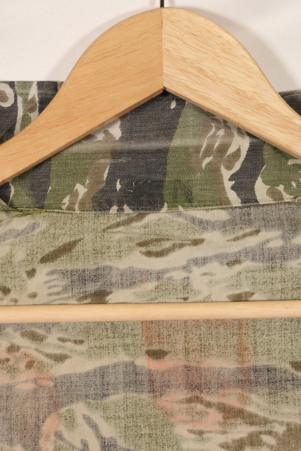 1960年代　タイガーストライプ　シャツ　CIDGパターン　退色あり　汚れあり　中古品