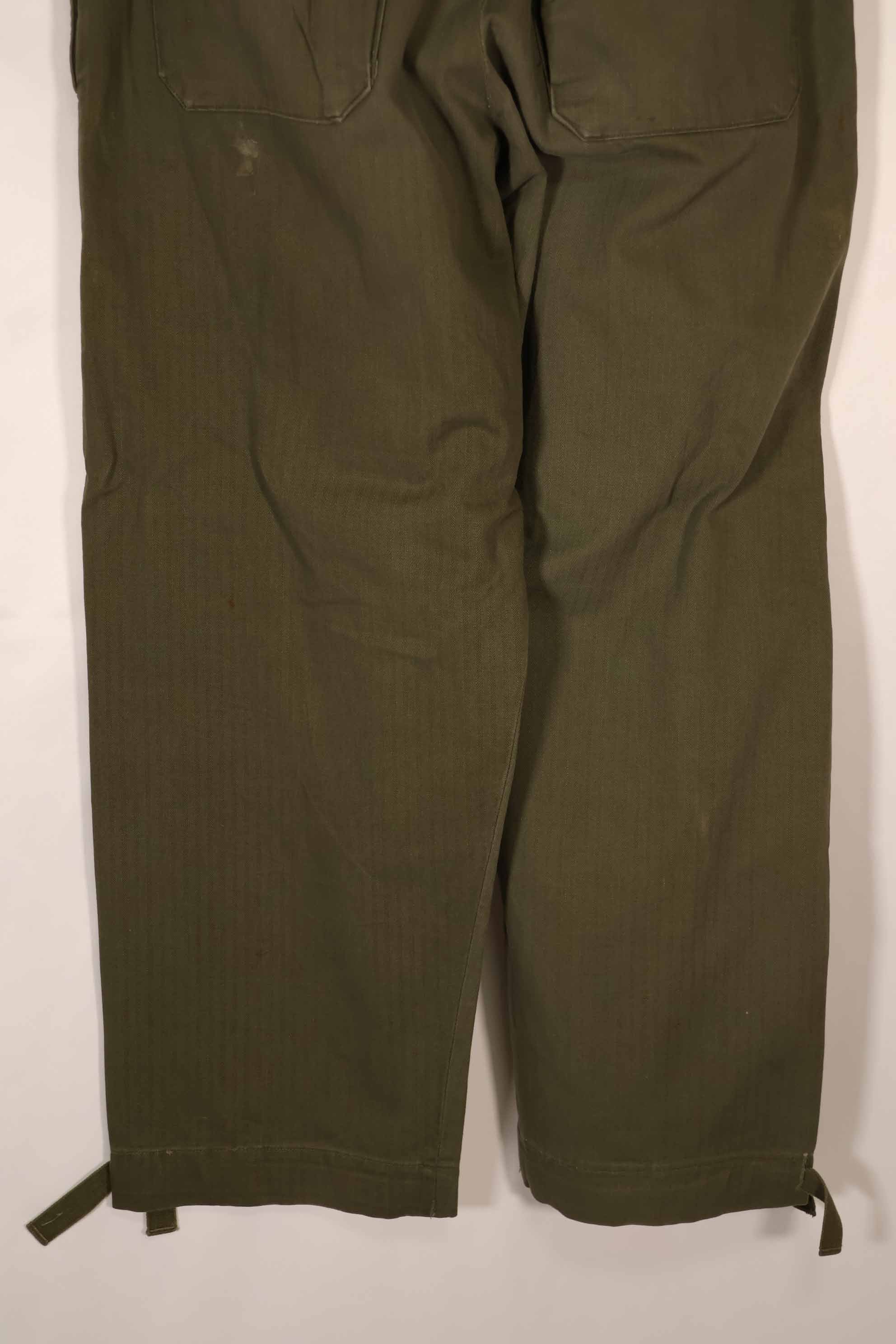 実物　WWII アメリカ製　イギリス軍　HBT　ジャングルトラウザーズ　中古品