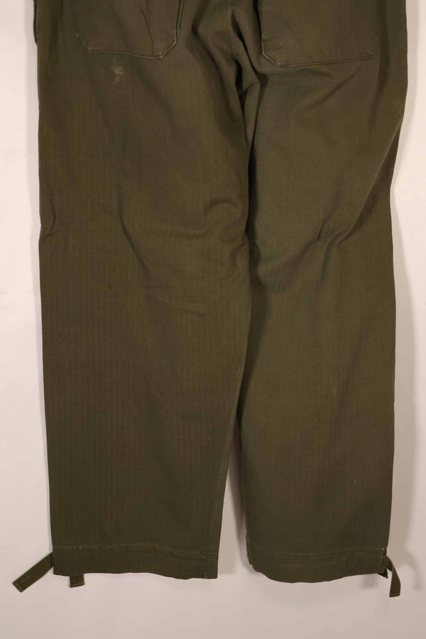 実物　WWII アメリカ製　イギリス軍　HBT　ジャングルトラウザーズ　中古品