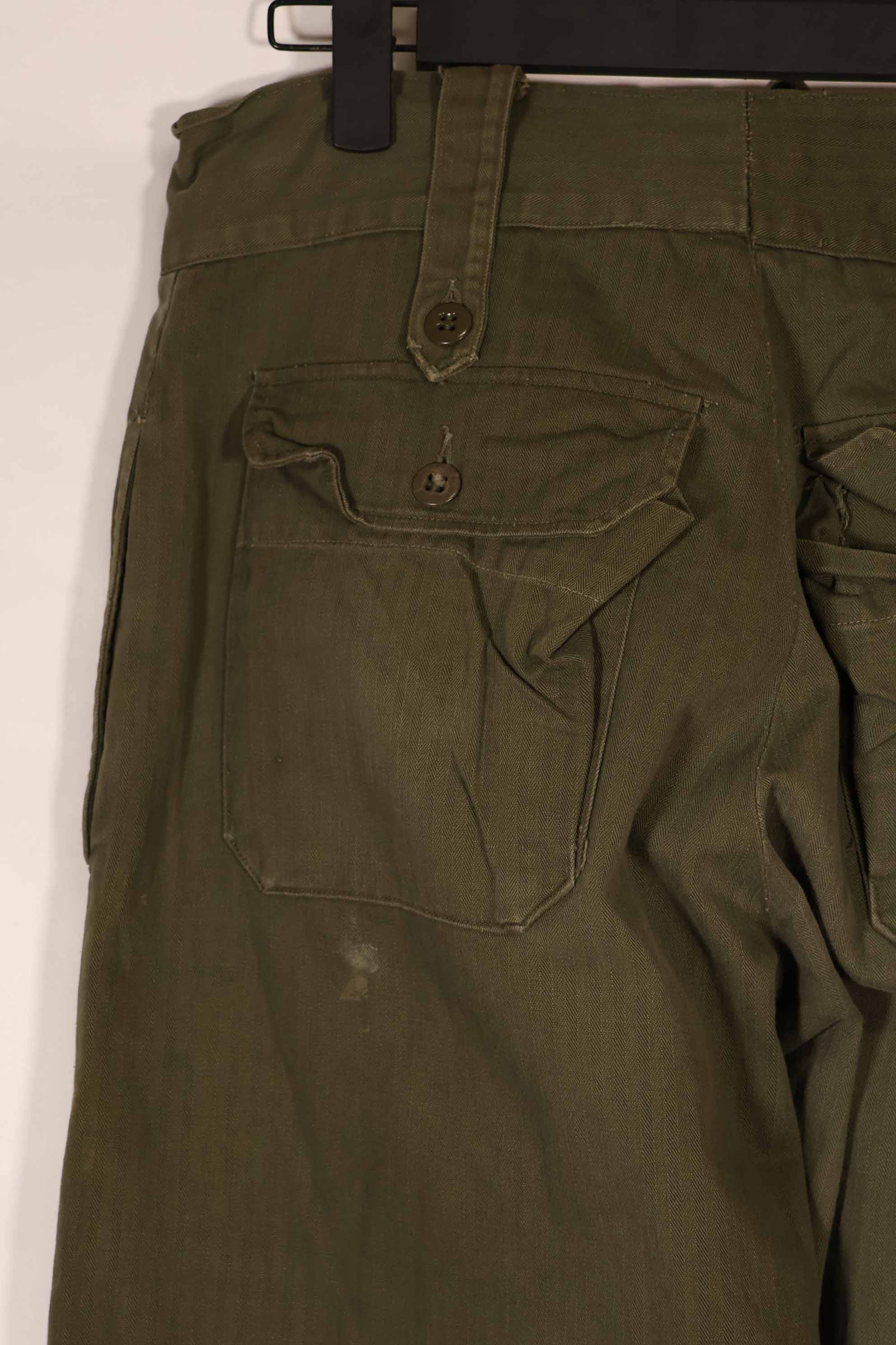 実物　WWII アメリカ製　イギリス軍　HBT　ジャングルトラウザーズ　中古品