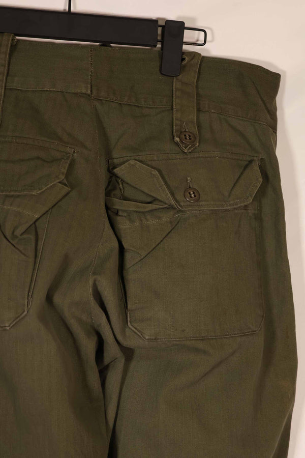 実物　WWII アメリカ製　イギリス軍　HBT　ジャングルトラウザーズ　中古品