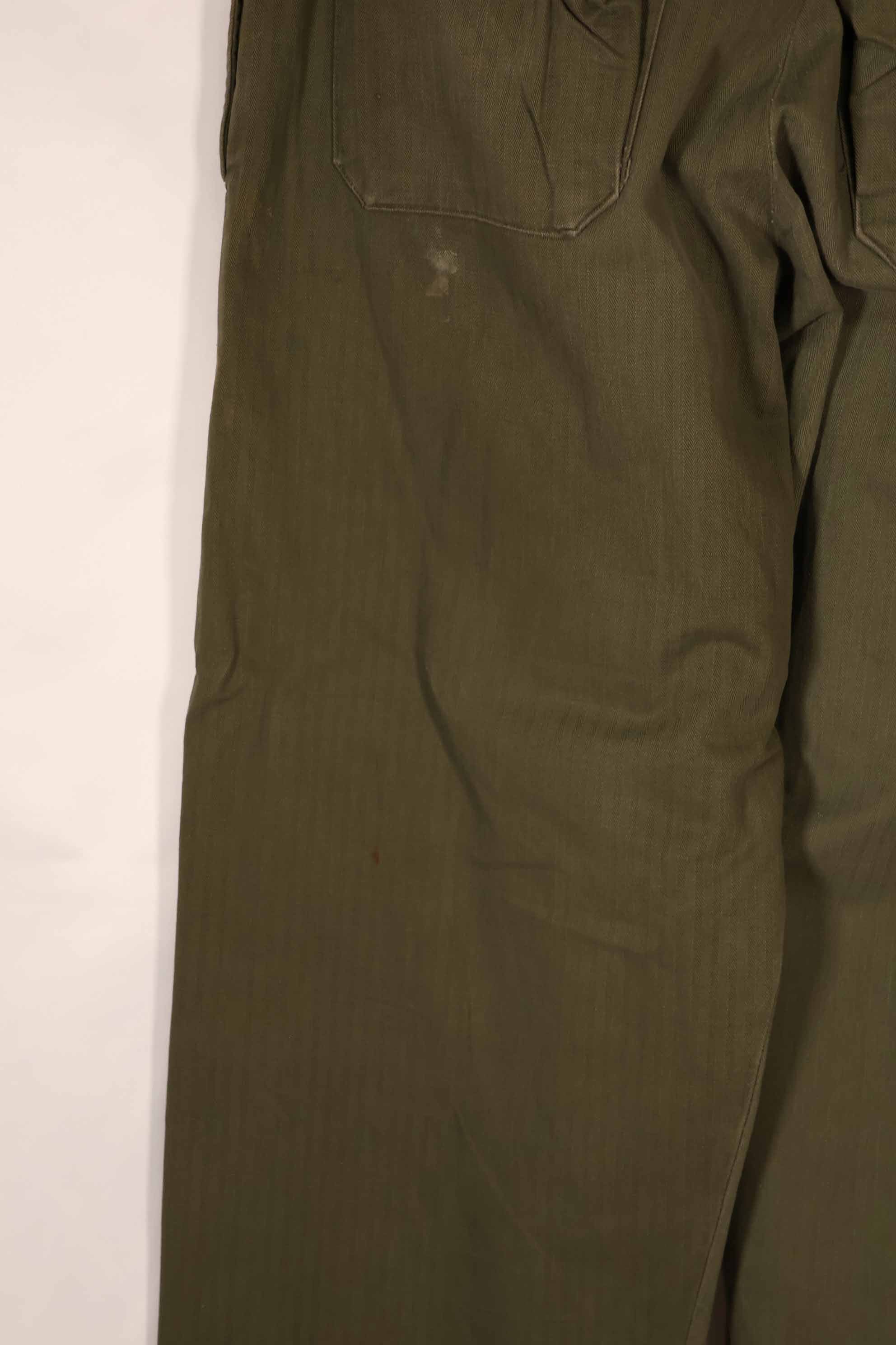 実物　WWII アメリカ製　イギリス軍　HBT　ジャングルトラウザーズ　中古品